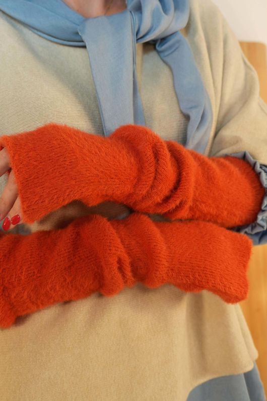 Claudia Fingerless Arm Warmer Gloves Marmalade